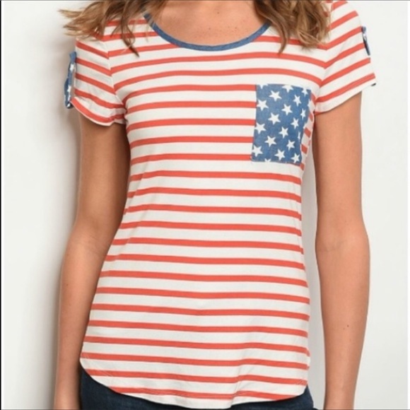 Stars & Stripes Pocket Tee - Picture 2 of 6